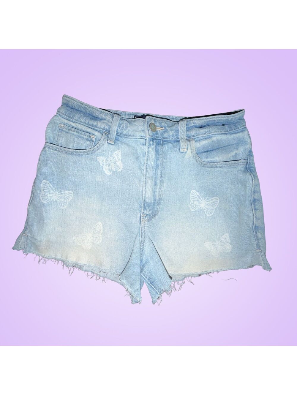 Hollister Women’s 7 W28 Butterfly Design Ultra High Rise Mom Shorts